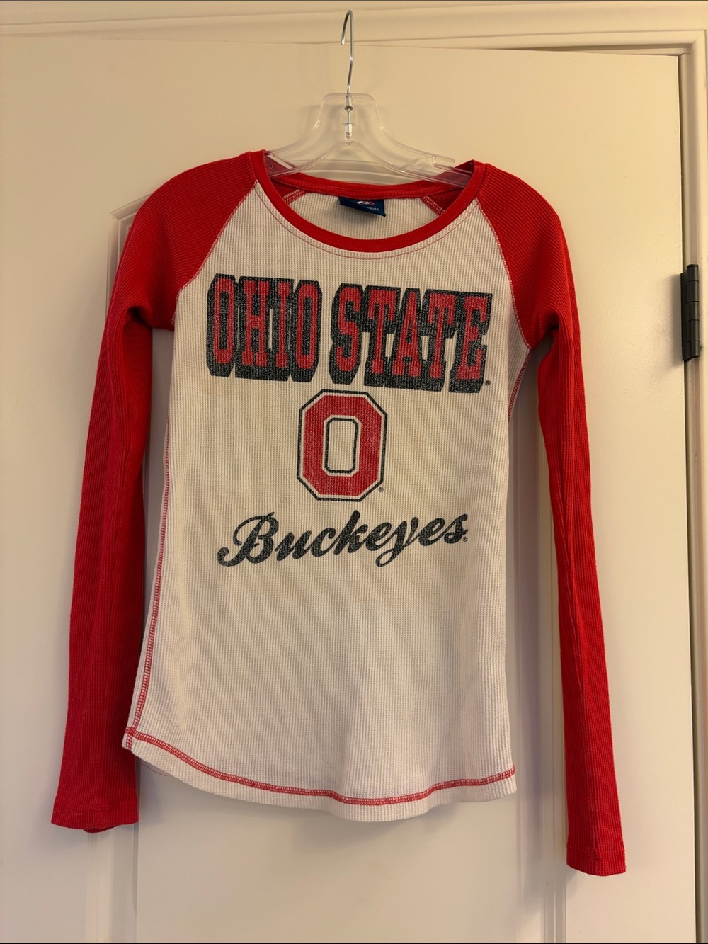 Pro Player Ohio State Red and White Long-Sleeve Tee